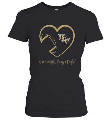 UCF Knights Football Inside Heart  Team  Apparel Women's T-Shirt Women's T-Shirt / Black / S Women's T-Shirt - skytshirtshop