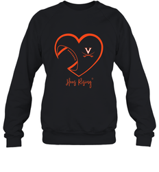 Virginia Cavaliers Football Inside Heart  Team Crewneck Sweatshirt