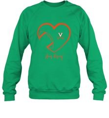 Virginia Cavaliers Football Inside Heart  Team Crewneck Sweatshirt Crewneck Sweatshirt - skytshirtshop