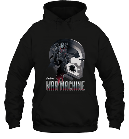 Marvel Infinity War War Machine Head Profile Hooded Sweatshirt Hooded Sweatshirt / Black / S Hooded Sweatshirt - skytshirtshop