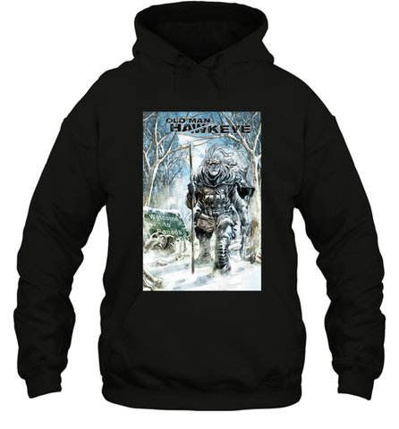 Marvel Old Man Hawkeye Comic Cover Hooded Sweatshirt Hooded Sweatshirt / Black / S Hooded Sweatshirt - skytshirtshop