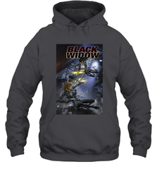Marvel Comixology Black Widow Madame Of Masque Comic Cover Hooded Sweatshirt Hooded Sweatshirt - skytshirtshop