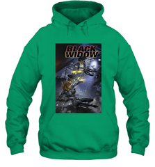Marvel Comixology Black Widow Madame Of Masque Comic Cover Hooded Sweatshirt Hooded Sweatshirt - skytshirtshop
