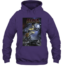Marvel Comixology Black Widow Madame Of Masque Comic Cover Hooded Sweatshirt Hooded Sweatshirt - skytshirtshop