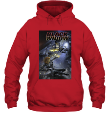 Marvel Comixology Black Widow Madame Of Masque Comic Cover Hooded Sweatshirt Hooded Sweatshirt - skytshirtshop