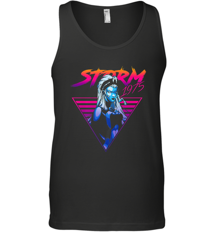 Marvel X Men Storm 80's Neon Retro Triangle Men's Tank Top Men's Tank Top / Black / XS Men's Tank Top - skytshirtshop