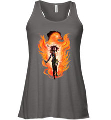 Marvel X Men Rise Of The Dark Phoenix Flames Women's Racerback Tank Women's Racerback Tank - skytshirtshop