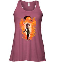 Marvel X Men Rise Of The Dark Phoenix Flames Women's Racerback Tank Women's Racerback Tank - skytshirtshop