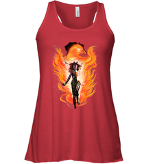 Marvel X Men Rise Of The Dark Phoenix Flames Women's Racerback Tank Women's Racerback Tank - skytshirtshop