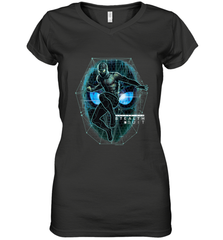 Marvel Spider Man Far From Home Stealth Suit Tech Portrait Women's V-Neck T-Shirt Women's V-Neck T-Shirt - skytshirtshop