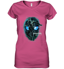 Marvel Spider Man Far From Home Stealth Suit Tech Portrait Women's V-Neck T-Shirt Women's V-Neck T-Shirt - skytshirtshop