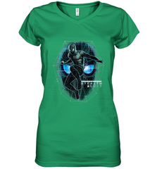 Marvel Spider Man Far From Home Stealth Suit Tech Portrait Women's V-Neck T-Shirt Women's V-Neck T-Shirt - skytshirtshop