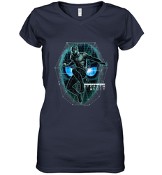 Marvel Spider Man Far From Home Stealth Suit Tech Portrait Women's V-Neck T-Shirt