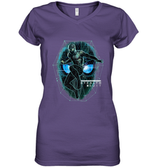 Marvel Spider Man Far From Home Stealth Suit Tech Portrait Women's V-Neck T-Shirt Women's V-Neck T-Shirt - skytshirtshop