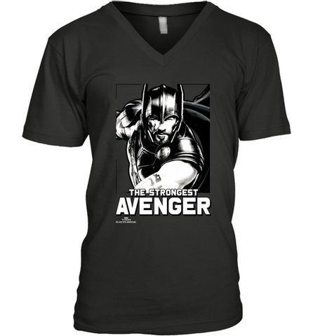 Marvel Thor Ragnarok The Strongest Avenger Men's V-Neck Men's V-Neck / Black / S Men's V-Neck - skytshirtshop