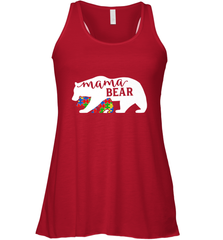 Mama Bear Autism t shirt Autism Awareness Month Women's Racerback Tank Women's Racerback Tank - skytshirtshop