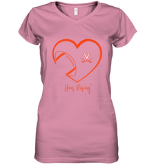 Virginia Cavaliers Football Inside Heart  Team Women's V-Neck T-Shirt Women's V-Neck T-Shirt - skytshirtshop