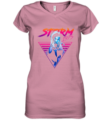 Marvel X Men Storm 80's Neon Retro Triangle Women's V-Neck T-Shirt Women's V-Neck T-Shirt - skytshirtshop