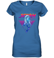 Marvel X Men Storm 80's Neon Retro Triangle Women's V-Neck T-Shirt Women's V-Neck T-Shirt - skytshirtshop