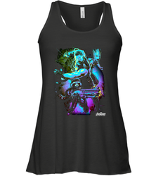 Marvel Infinity War Thor Rocket Groot Neon Women's Racerback Tank