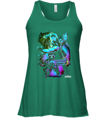 Marvel Infinity War Thor Rocket Groot Neon Women's Racerback Tank Women's Racerback Tank - skytshirtshop