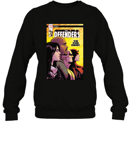 Marvel The Defenders To The End! Crewneck Sweatshirt Crewneck Sweatshirt / Black / S Crewneck Sweatshirt - skytshirtshop