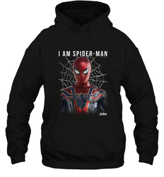 Marvel Infinity War I Am Spider Man Web Graphic Hooded Sweatshirt