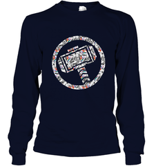 Marvel Avengers Thor Floral Hammer Symbol Long Sleeve T-Shirt Long Sleeve T-Shirt - skytshirtshop