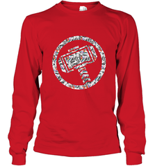 Marvel Avengers Thor Floral Hammer Symbol Long Sleeve T-Shirt Long Sleeve T-Shirt - skytshirtshop