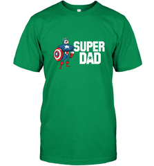 Marvel Father's Day Captain America Super Dad Portrait Men's T-Shirt Men's T-Shirt - skytshirtshop
