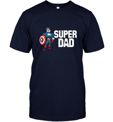 Marvel Father's Day Captain America Super Dad Portrait Men's T-Shirt