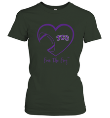TCU Horned Frogs Football Inside Heart  Team Women's T-Shirt Women's T-Shirt - skytshirtshop