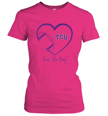 TCU Horned Frogs Football Inside Heart  Team Women's T-Shirt Women's T-Shirt - skytshirtshop