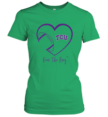 TCU Horned Frogs Football Inside Heart  Team Women's T-Shirt Women's T-Shirt - skytshirtshop