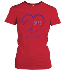 TCU Horned Frogs Football Inside Heart  Team Women's T-Shirt Women's T-Shirt - skytshirtshop