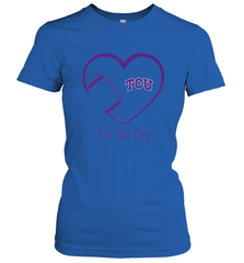 TCU Horned Frogs Football Inside Heart  Team Women's T-Shirt Women's T-Shirt - skytshirtshop