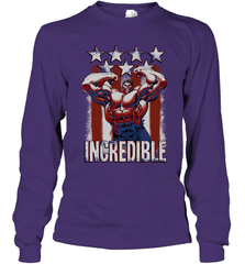 Marvel Hulk Incredible Stars and Stripes Long Sleeve T-Shirt Long Sleeve T-Shirt - skytshirtshop