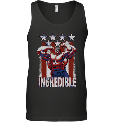 Marvel Hulk Incredible Stars and Stripes Men's Tank Top Men's Tank Top / Black / XS Men's Tank Top - skytshirtshop