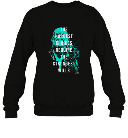 Marvel Infinity War Thanos Strongest Wills Crewneck Sweatshirt Crewneck Sweatshirt / Black / S Crewneck Sweatshirt - skytshirtshop