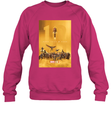 Marvel Studios 10 Years of Heroes Poster Crewneck Sweatshirt Crewneck Sweatshirt - skytshirtshop