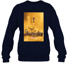Marvel Studios 10 Years of Heroes Poster Crewneck Sweatshirt Crewneck Sweatshirt - skytshirtshop