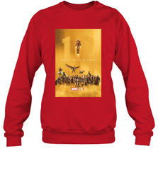 Marvel Studios 10 Years of Heroes Poster Crewneck Sweatshirt Crewneck Sweatshirt - skytshirtshop