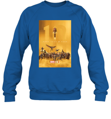 Marvel Studios 10 Years of Heroes Poster Crewneck Sweatshirt Crewneck Sweatshirt - skytshirtshop