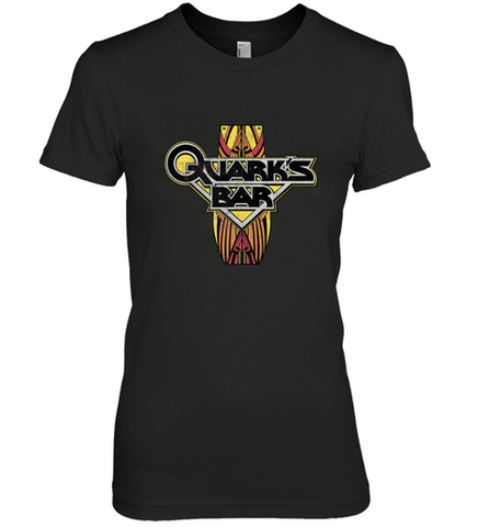 Star Trek DS9 Quark's Bar Vintage Logo Women's Premium T-Shirt Women's Premium T-Shirt / Black / XS Women's Premium T-Shirt - skytshirtshop