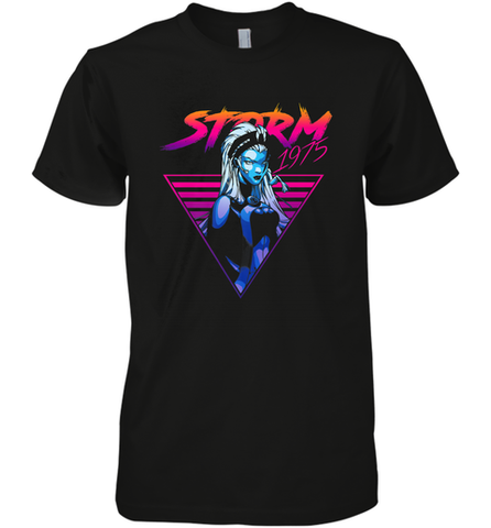 Marvel X Men Storm 80's Neon Retro Triangle Men's Premium T-Shirt Men's Premium T-Shirt / Black / XS Men's Premium T-Shirt - skytshirtshop