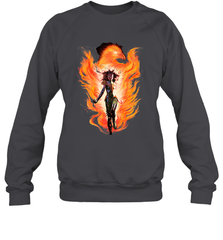 Marvel X Men Rise Of The Dark Phoenix Flames Crewneck Sweatshirt Crewneck Sweatshirt - skytshirtshop