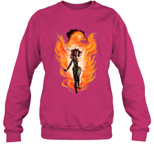 Marvel X Men Rise Of The Dark Phoenix Flames Crewneck Sweatshirt Crewneck Sweatshirt - skytshirtshop
