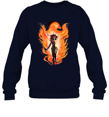 Marvel X Men Rise Of The Dark Phoenix Flames Crewneck Sweatshirt Crewneck Sweatshirt - skytshirtshop