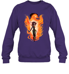 Marvel X Men Rise Of The Dark Phoenix Flames Crewneck Sweatshirt Crewneck Sweatshirt - skytshirtshop