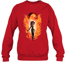 Marvel X Men Rise Of The Dark Phoenix Flames Crewneck Sweatshirt Crewneck Sweatshirt - skytshirtshop